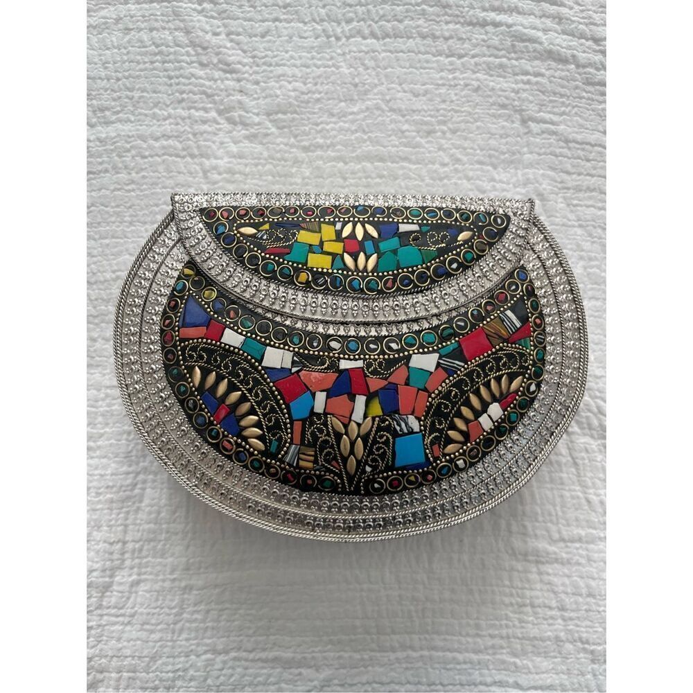 Ramla Mosaic Moroccan Handmade Tile Crossbody Bag NEW